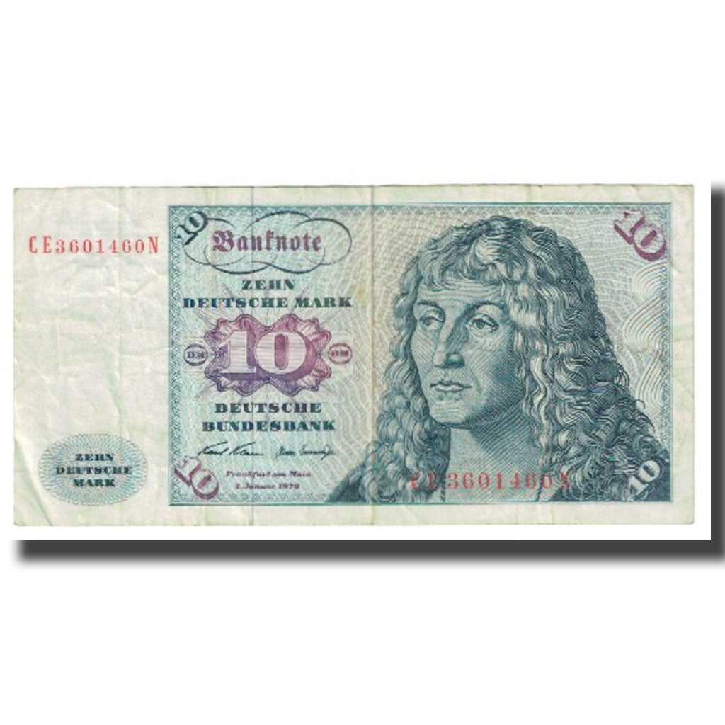 Banknote, GERMANY - FEDERAL REPUBLIC, 10 Deutsche Mark, 1970, 1970-01-02