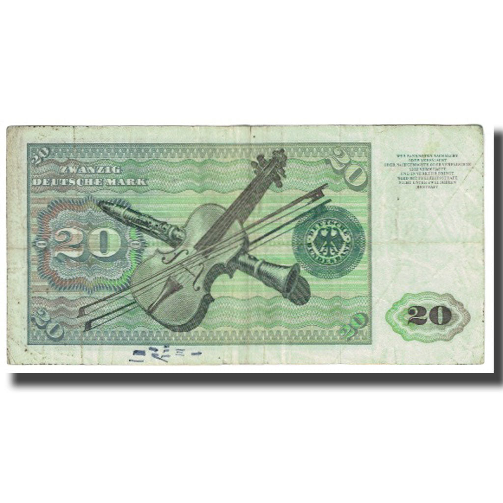 Banknote, GERMANY - FEDERAL REPUBLIC, 20 Deutsche Mark, 1970, 1970-01-02