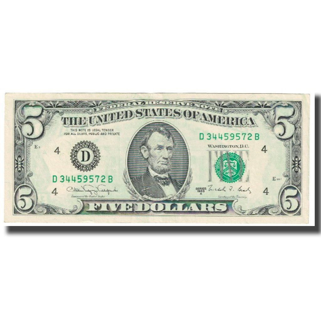 Banknote, United States, Five Dollars, 1988, EF(40-45)