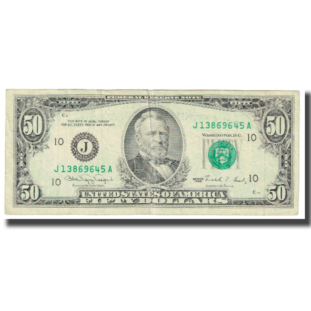 Banknote, United States, Fifty Dollars, 1990, EF(40-45)