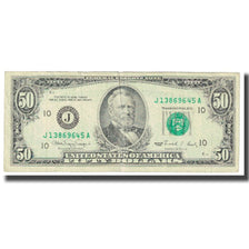 Billet, États-Unis, Fifty Dollars, 1990, TTB