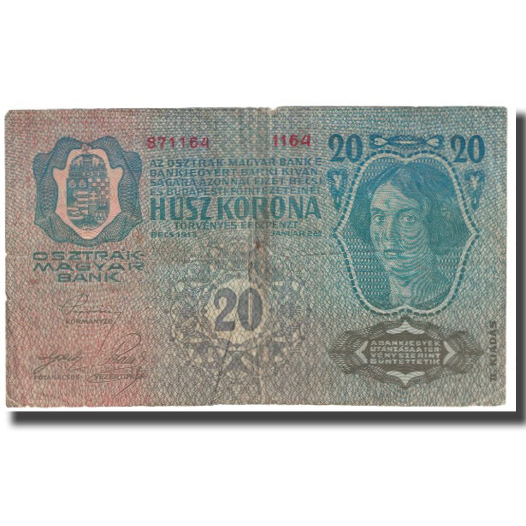 Banknote, Austria, 20 Kronen, 1913, 1913-01-02, KM:13, EF(40-45)