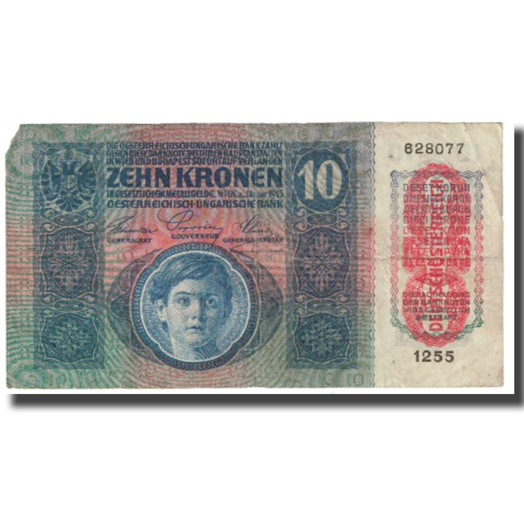 Billet, Autriche, 10 Kronen, 1915, 1915-01-02, KM:19, TTB