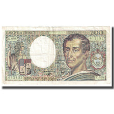 Francja, 200 Francs, Montesquieu, 1990, 1990, VF(20-25), Fayette:70.10b, KM:155a