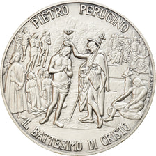Vaticano, medaglia, Musei Vaticani, Pietro Perugino, Il Battesimo di Cristo