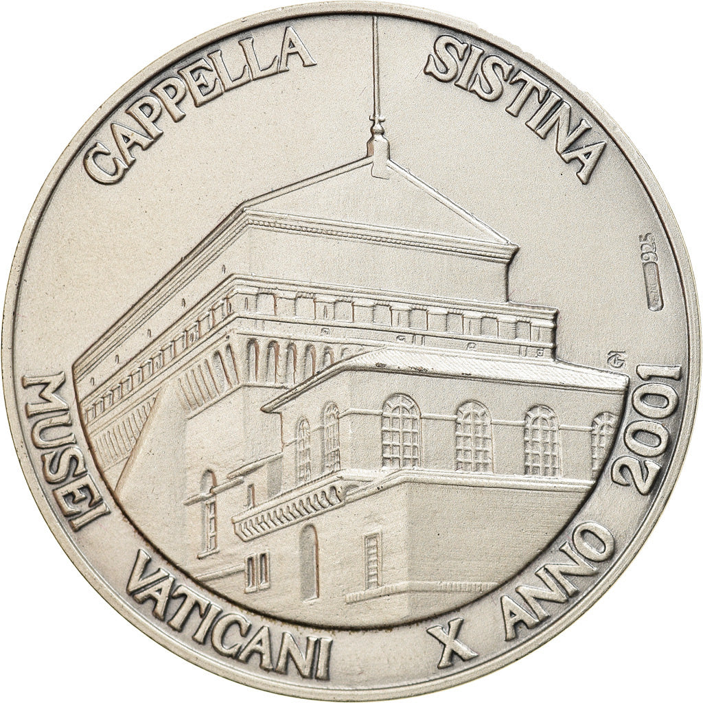 Vaticano, medaglia, Musei Vaticani, Pietro Perugino, Il Battesimo di Cristo