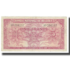 Banconote, Belgio, 5 Francs-1 Belga, 1943, 1943-02-01, KM:121, MB