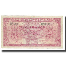 Billet, Belgique, 5 Francs-1 Belga, 1943, 1943-02-01, KM:121, TB