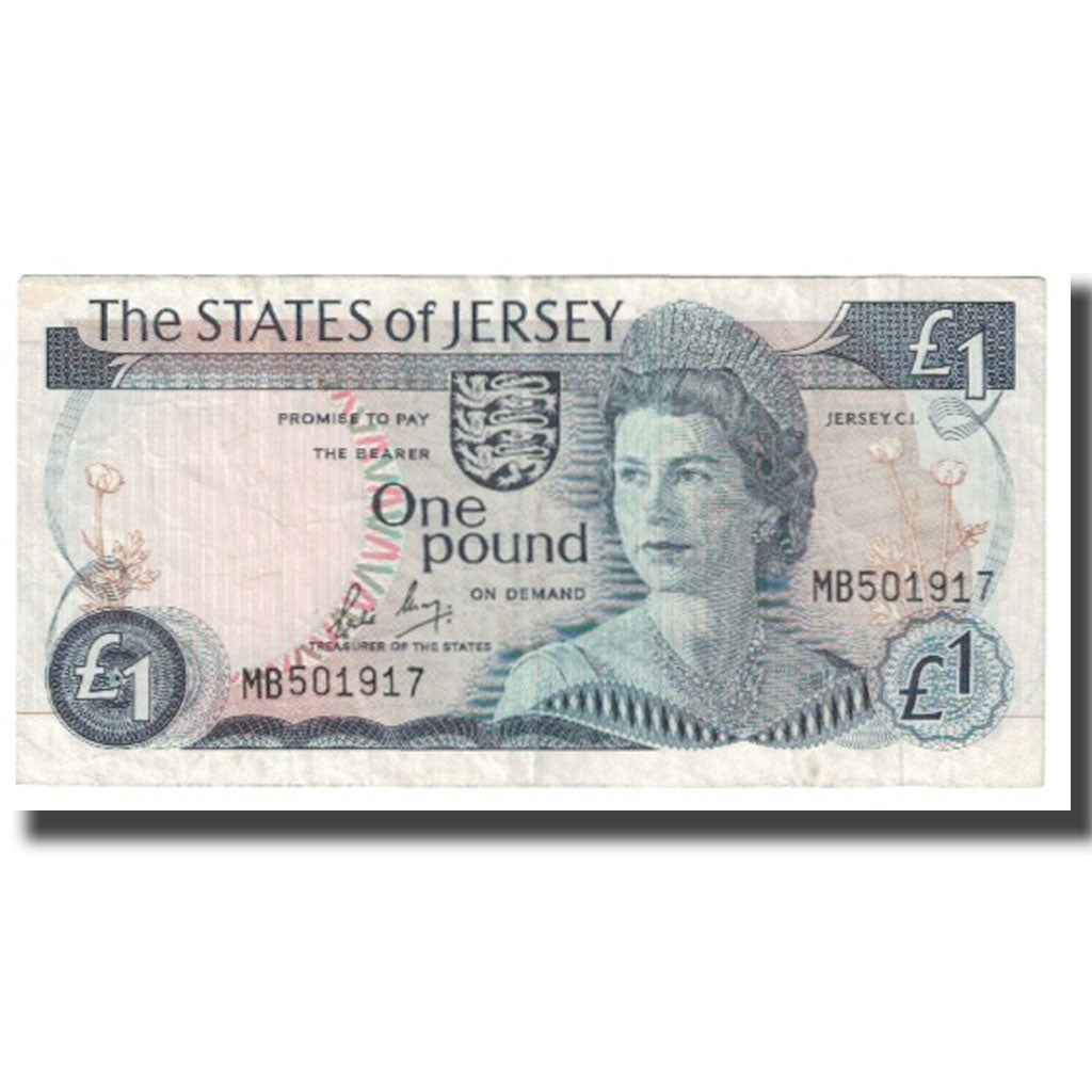 Banknote, Jersey, 1 Pound, KM:11a, VF(20-25)