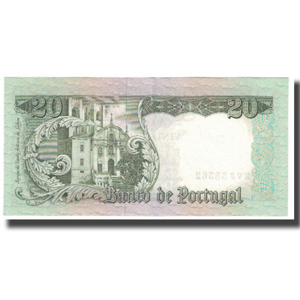 Banknote, Portugal, 20 Escudos, 1964, 1964-05-26, KM:167a, UNC(63)