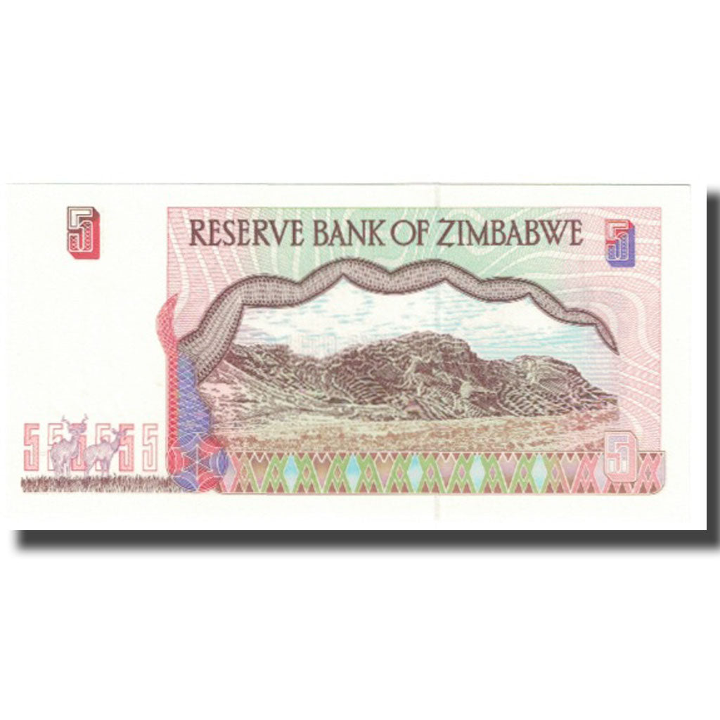 Banconote, Zimbabwe, 5 Dollars, KM:5a, FDS