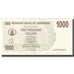 Nota, Zimbabué, 1000 Dollars, 2007, 2007-07-31, KM:44, EF(40-45)