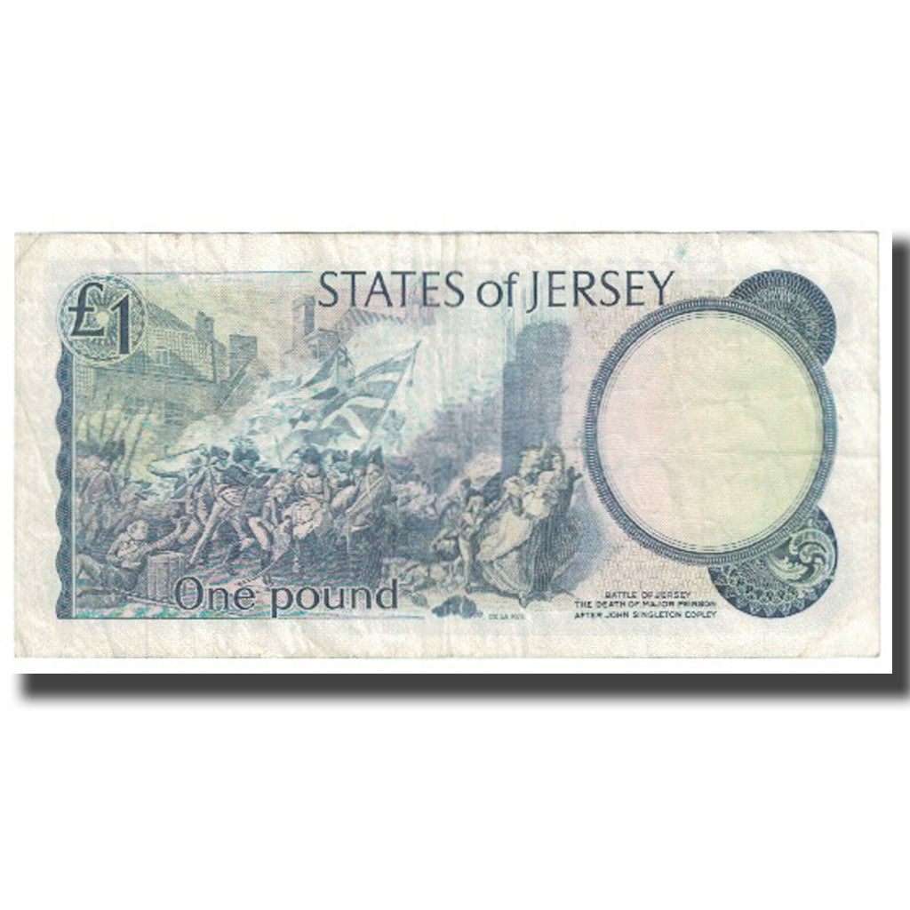 Biljet, Jersey, 1 Pound, KM:11a, TB