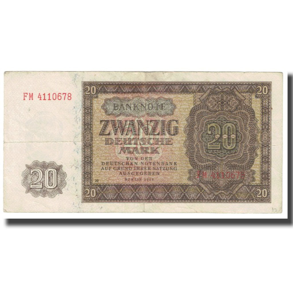 Banknote, Germany - Democratic Republic, 20 Deutsche Mark, 1948, KM:13b
