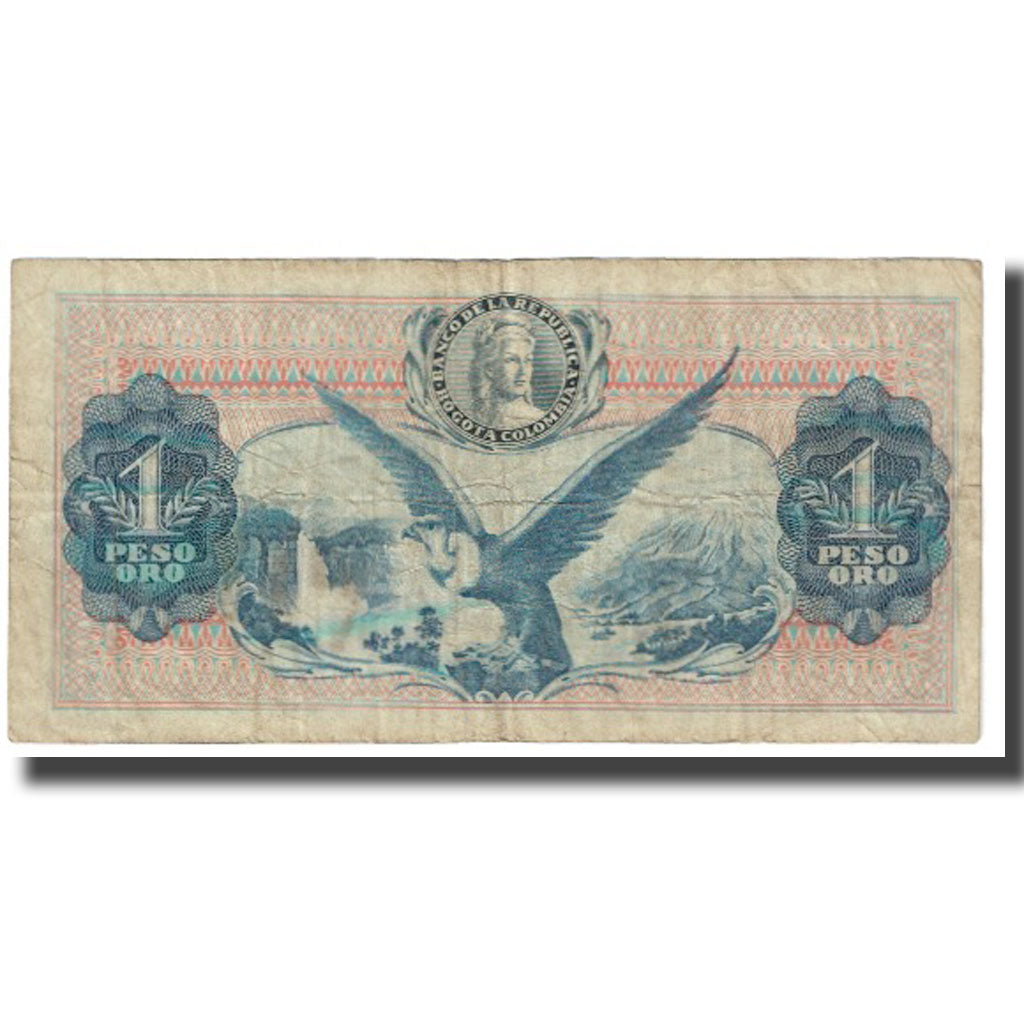 Banknote, Colombia, 1 Peso Oro, 1973, 1973-08-07, KM:404e, VF(20-25)