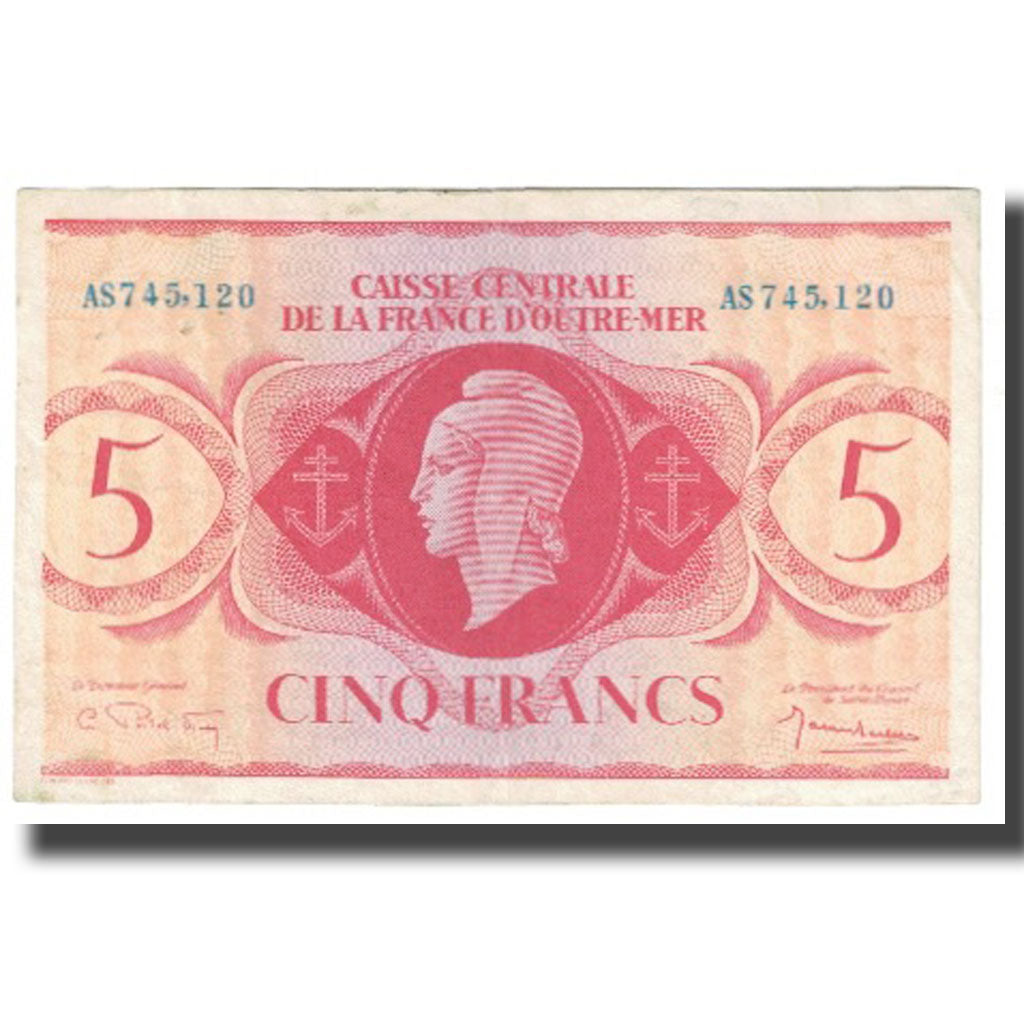 Banknote, French Equatorial Africa, 5 Francs, KM:15a, EF(40-45)