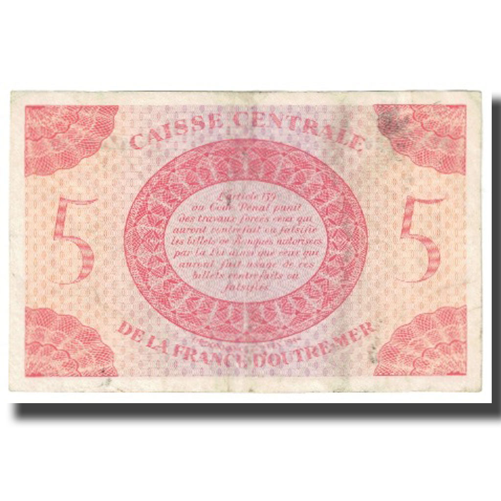 Banknote, French Equatorial Africa, 5 Francs, KM:15a, EF(40-45)