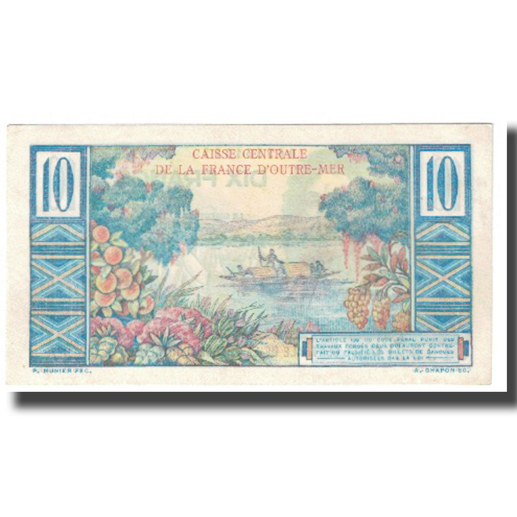 Banknote, French Equatorial Africa, 10 Francs, KM:21, EF(40-45)