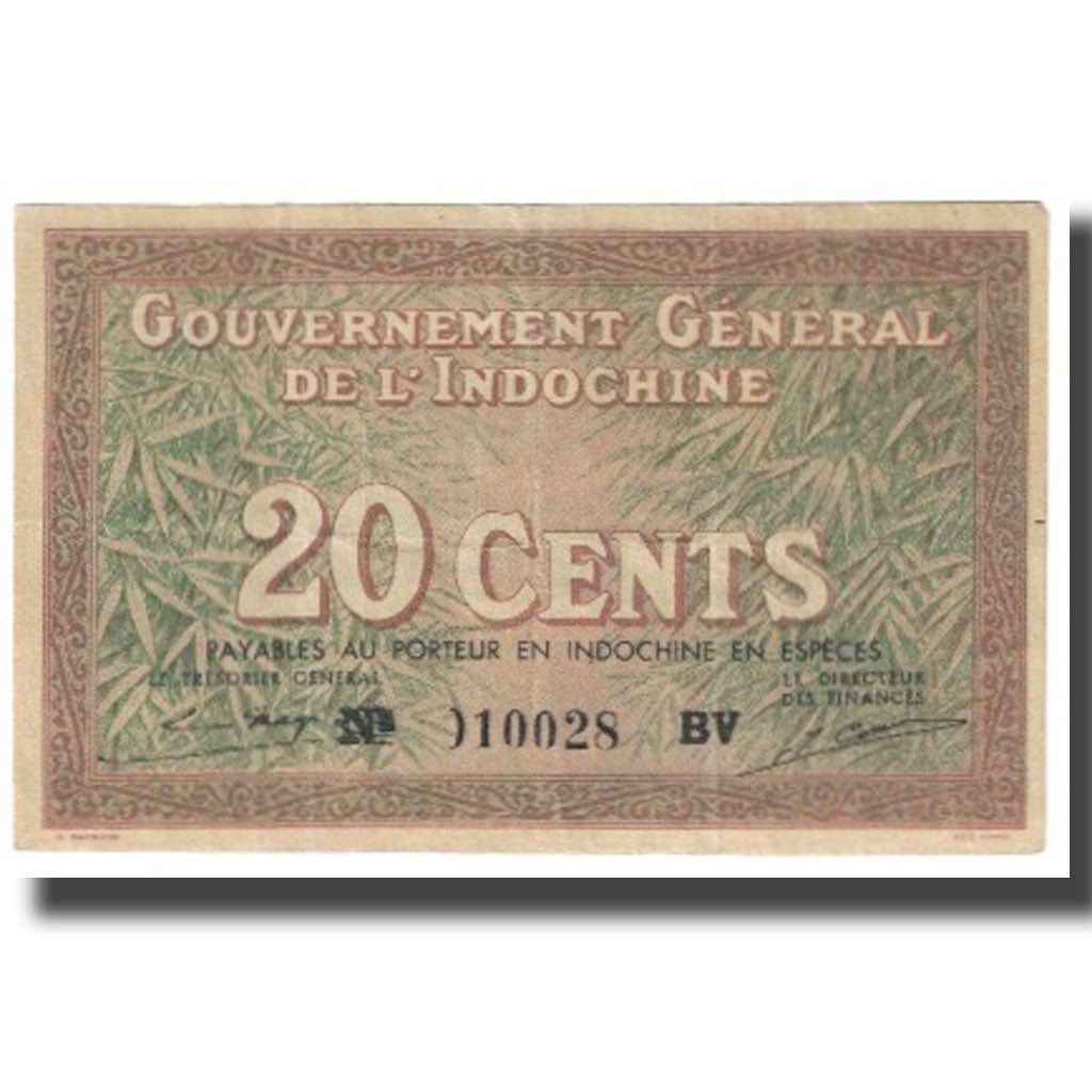 Banknote, FRENCH INDO-CHINA, 20 Cents, KM:86b, EF(40-45)