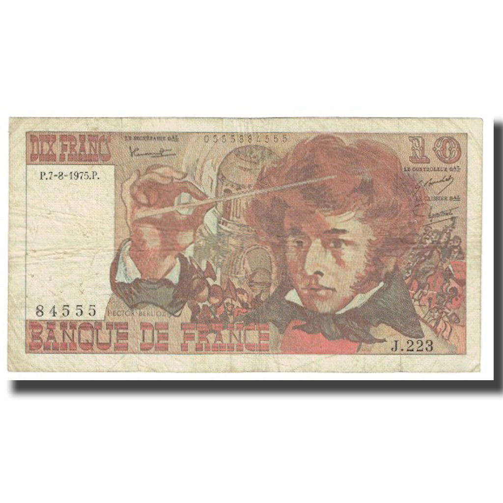 Francja, 10 Francs, Berlioz, 1975, H.Morant-P.Gargam-R.Tondu., 1975-08-07