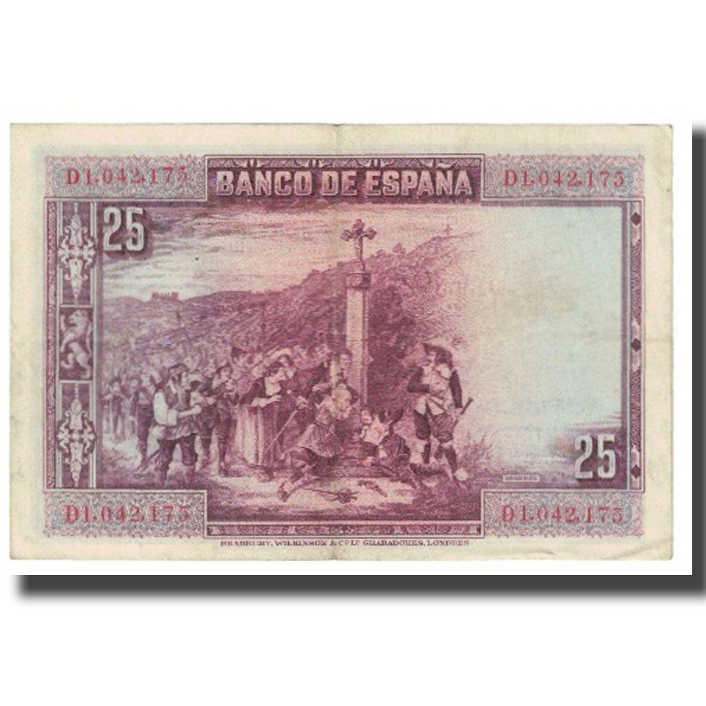 Banknote, Spain, 25 Pesetas, 1928, 1928-08-15, KM:74a, EF(40-45)