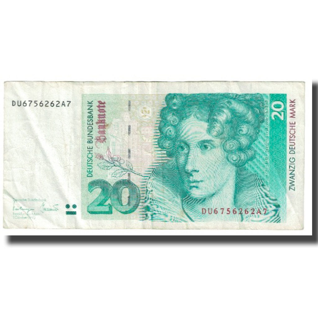 Banknote, GERMANY - FEDERAL REPUBLIC, 20 Deutsche Mark, 1993, 1993-10-01