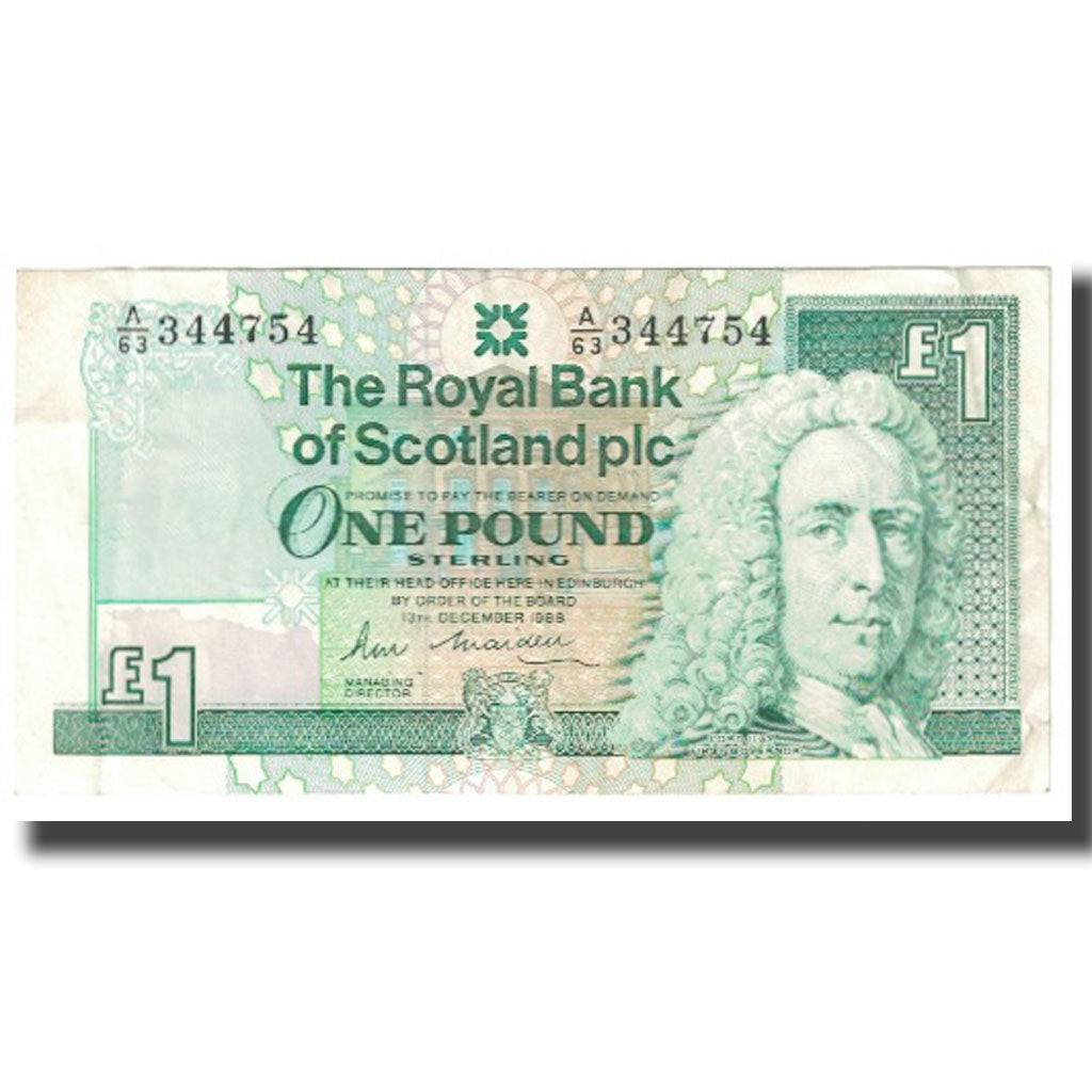 Banknote, Scotland, 1 Pound, 1988, 1988-12-13, KM:351a, VF(20-25)