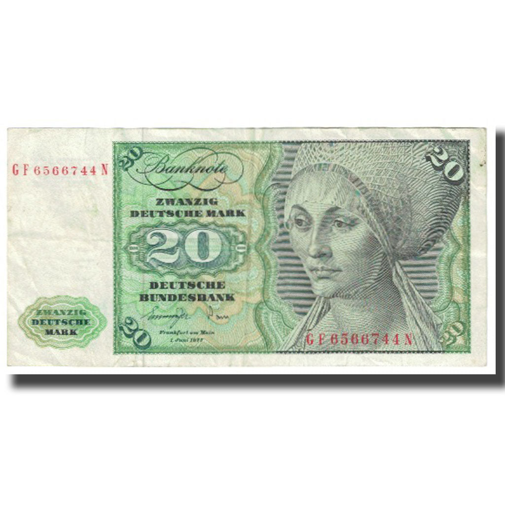 Banknote, GERMANY - FEDERAL REPUBLIC, 20 Deutsche Mark, 1977, 1977-06-01