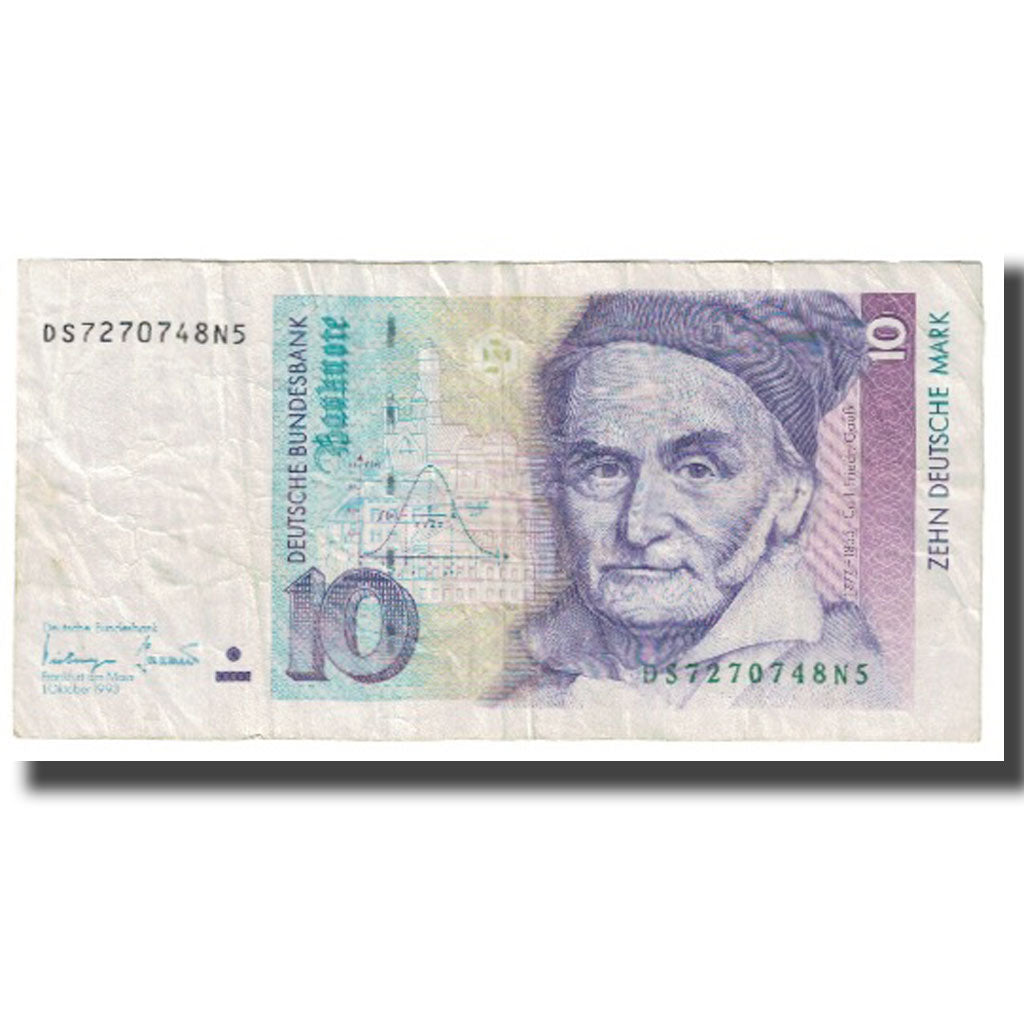 Banknote, GERMANY - FEDERAL REPUBLIC, 10 Deutsche Mark, 1993, 1993-10-01