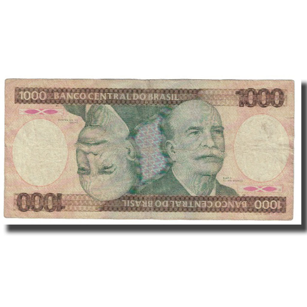 Banconote, Brasile, 1000 Cruzeiros, KM:201b, MB