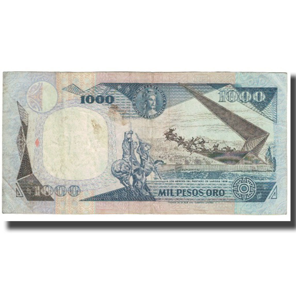 Banconote, Colombia, 1000 Pesos Oro, 1984, 1984-08-07, KM:424b, MB