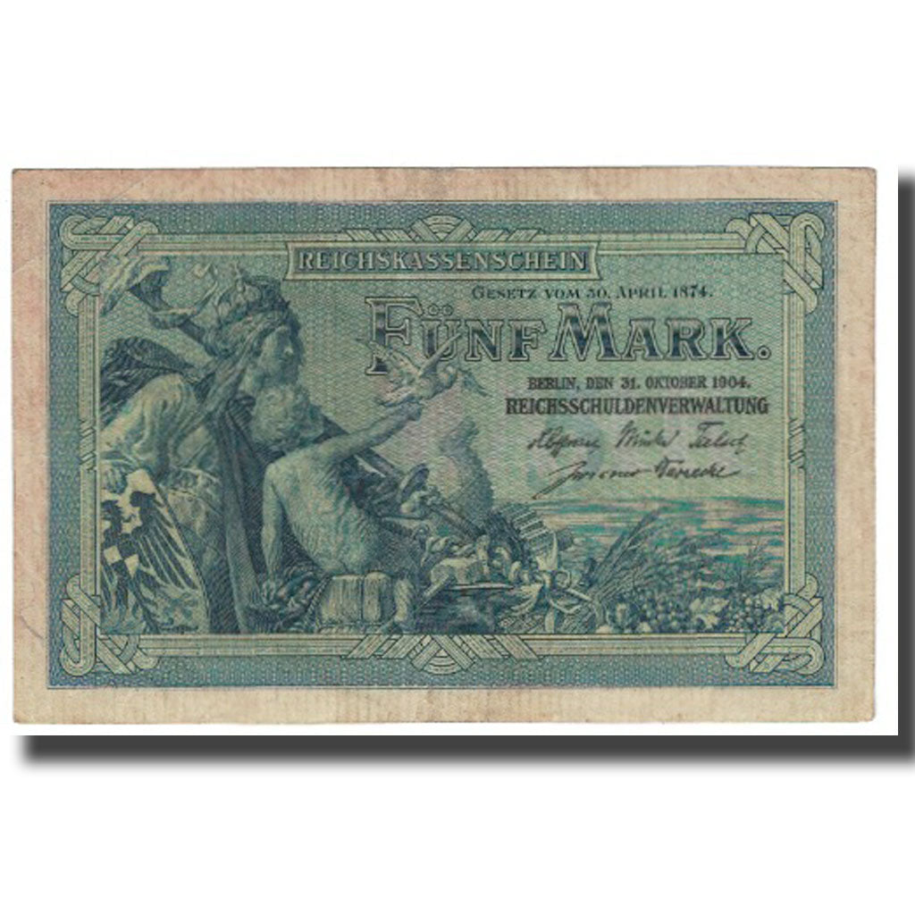 Banknote, Germany, 5 Mark, 1904, 1904-10-31, KM:8a, VF(20-25)