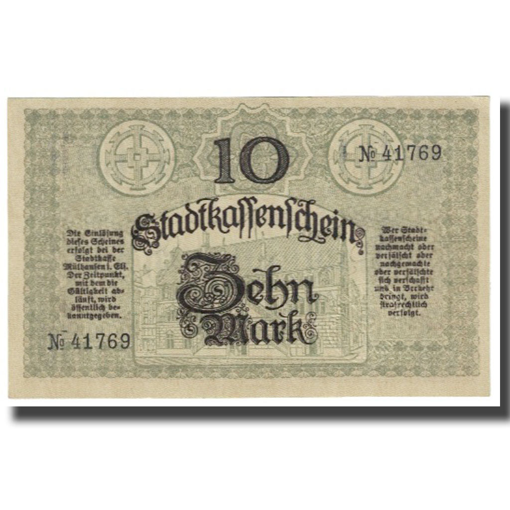 Banconote, Germania, 10 Mark, 1918, 1918-10-15, SPL