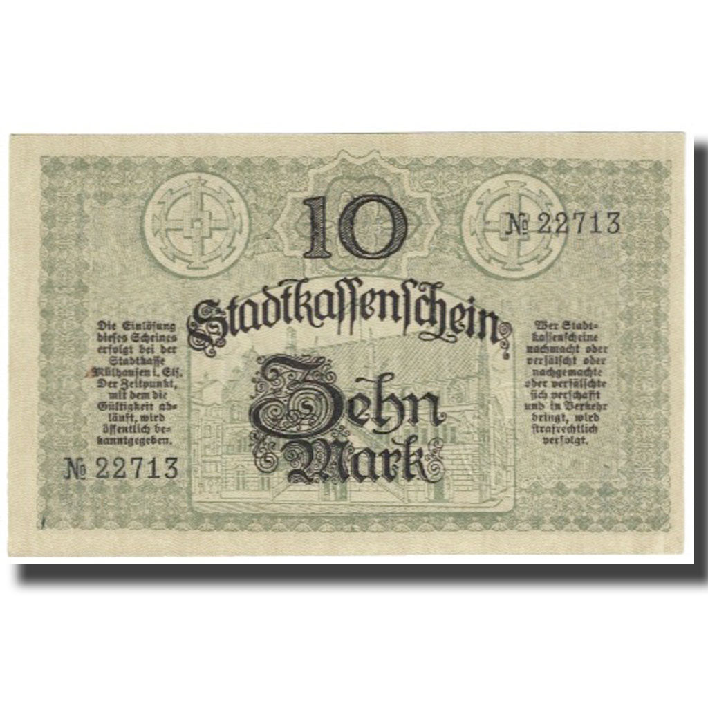 Banknot, Niemcy, 10 Mark, 1918, 1918-10-15, UNC(63)