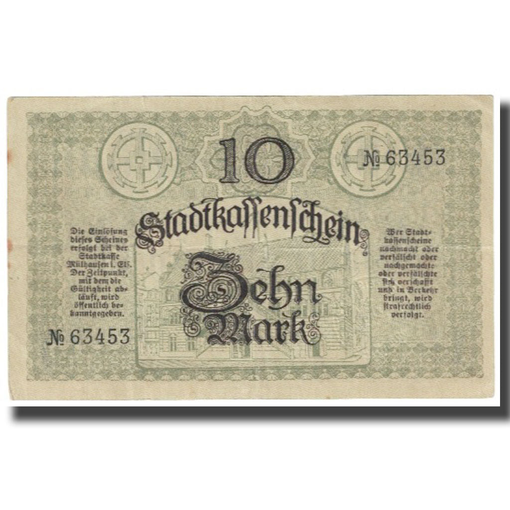 Geldschein, Deutschland, 10 Mark, 1918, 1918-10-15, SS