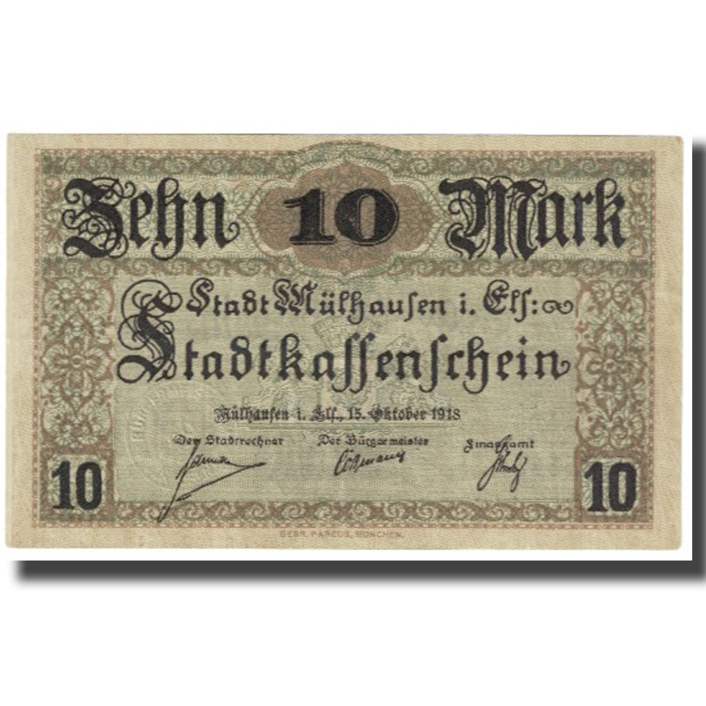 Banknote, Germany, 10 Mark, 1918, 1918-10-15, EF(40-45)