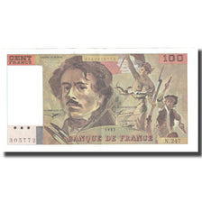França, 100 Francs, Delacroix, 1993, BRUNEEL, BONARDIN, VIGIER, AU(55-58)