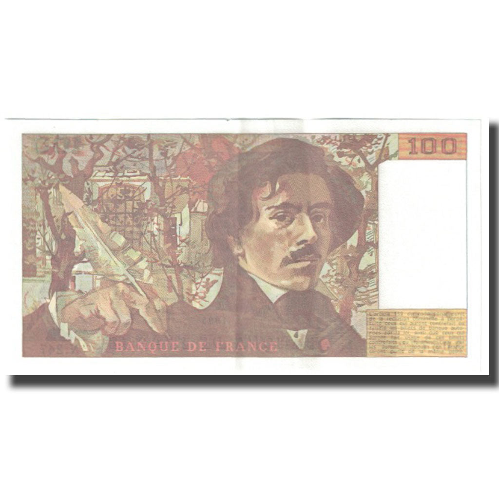 França, 100 Francs, Delacroix, 1993, BRUNEEL, BONARDIN, VIGIER, AU(55-58)