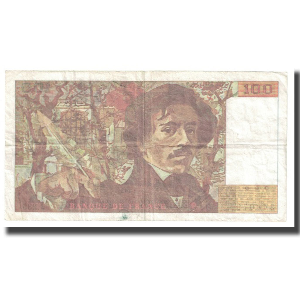 França, 100 Francs, Delacroix, 1993, BRUNEEL, BONARDIN, VIGIER, EF(40-45)