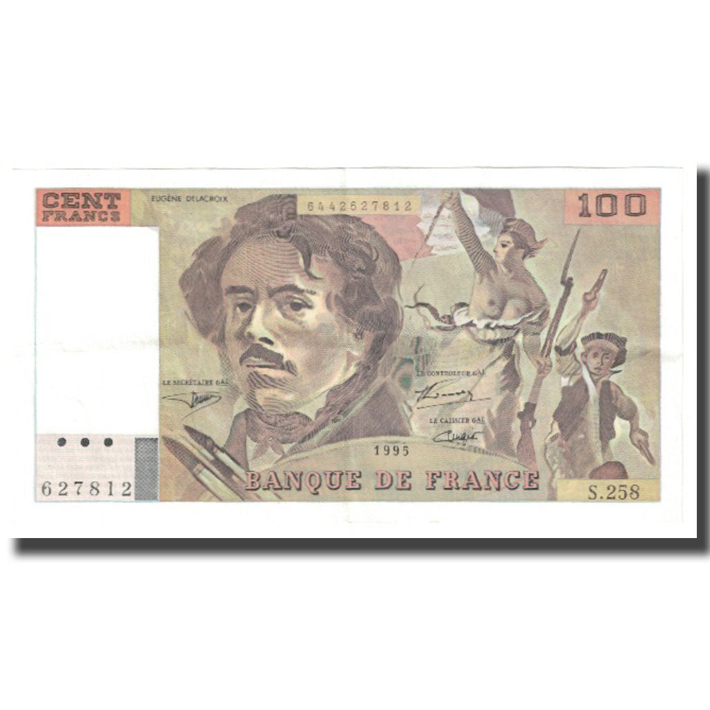 Frankrijk, 100 Francs, Delacroix, 1995, BRUNEEL, BONARDIN, VIGIER, SUP