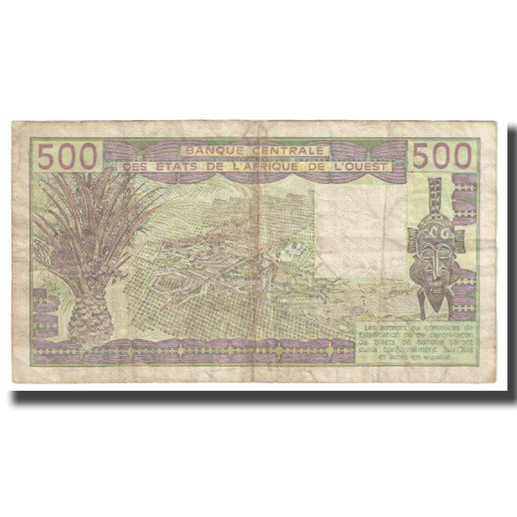 Banknote, West African States, 500 Francs, KM:106Ak, VF(20-25)