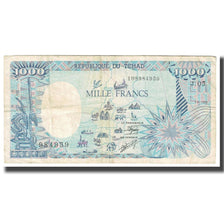 Banknote, Chad, 1000 Francs, 1988, 1988-01-01, KM:10Aa, VF(20-25)