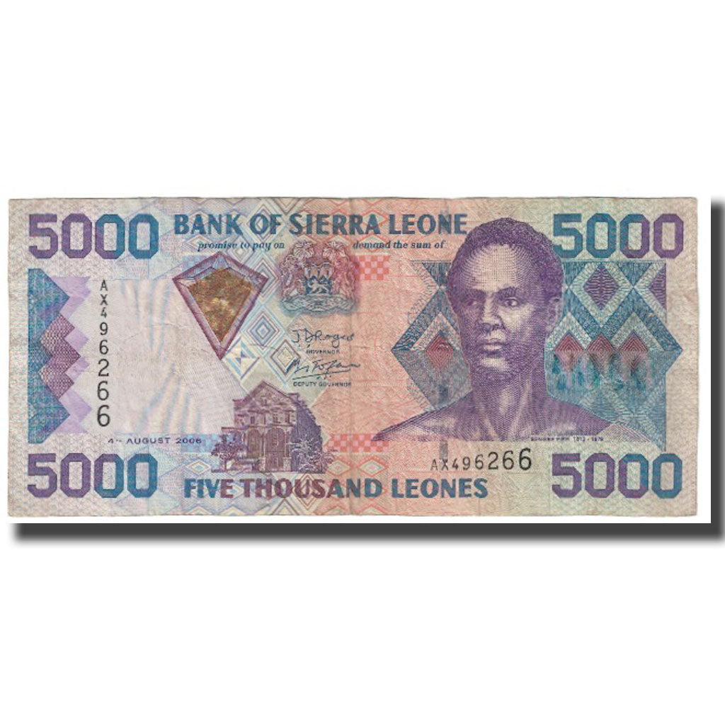 Banknote, Sierra Leone, 5000 Leones, 2006, 2006-08-4, KM:27c, EF(40-45)
