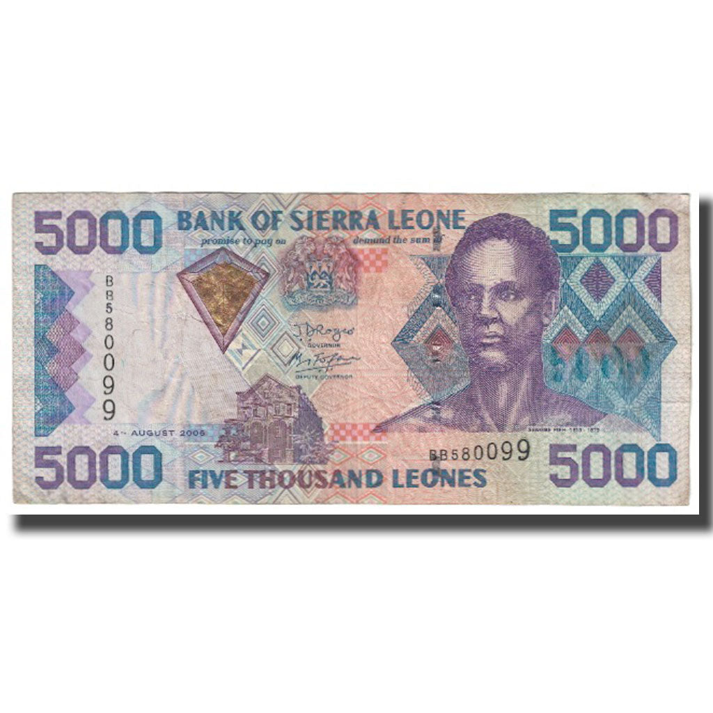 Banknote, Sierra Leone, 5000 Leones, 2006, 2006-08-4, KM:27c, EF(40-45)