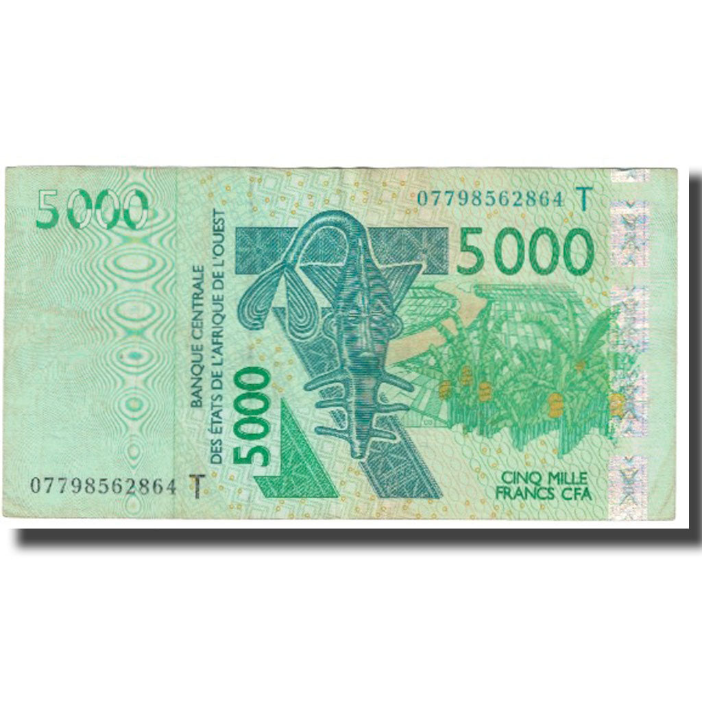 Banknote, West African States, 5000 Francs, 2003, KM:117Ab, VF(20-25)