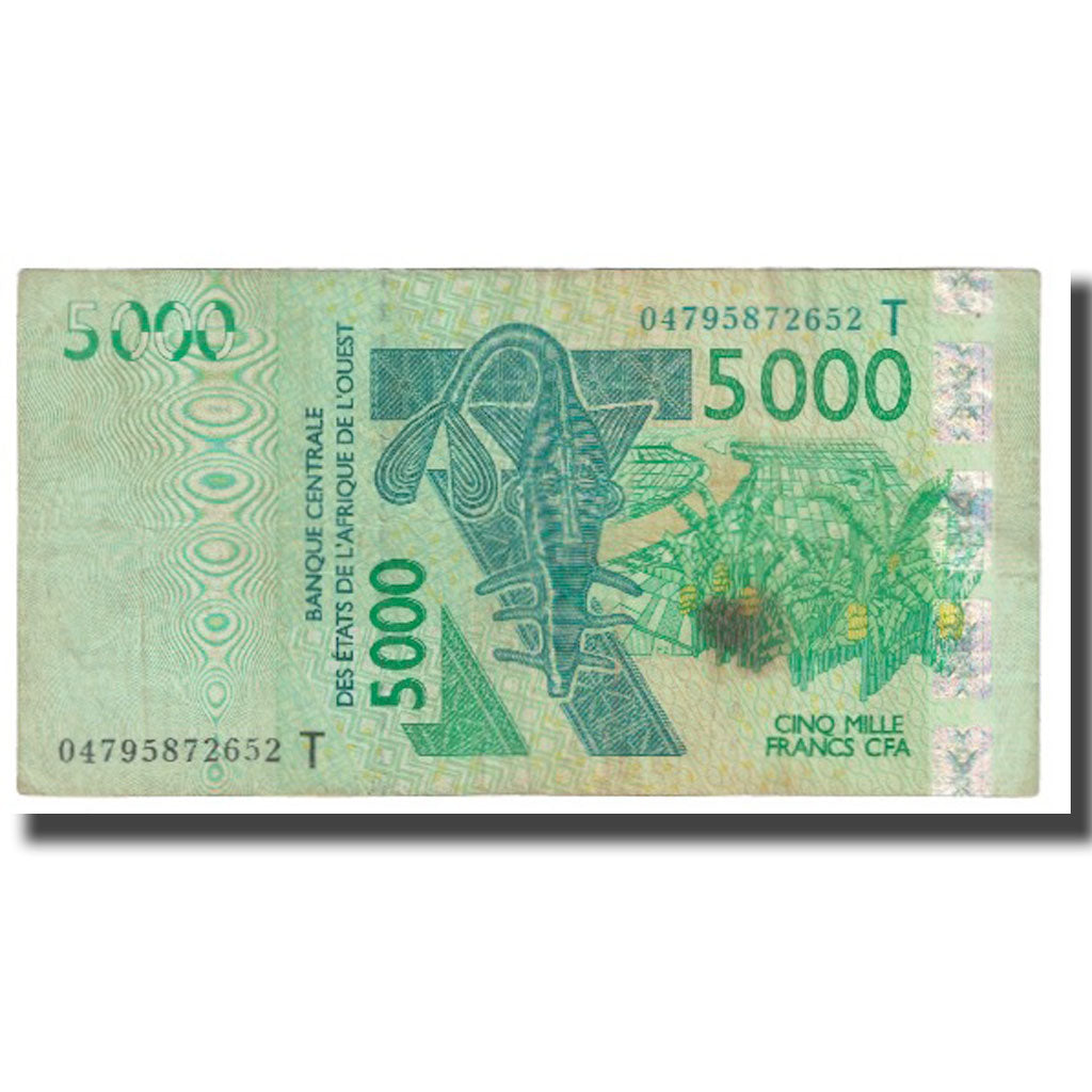 Banknote, West African States, 5000 Francs, 2003, KM:117Ab, VF(20-25)