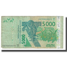 Banknote, West African States, 5000 Francs, 2003, KM:117Ab, VF(20-25)