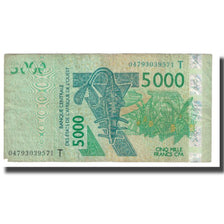 Banconote, Stati dell'Africa occidentale, 5000 Francs, 2003, KM:117Ab, MB