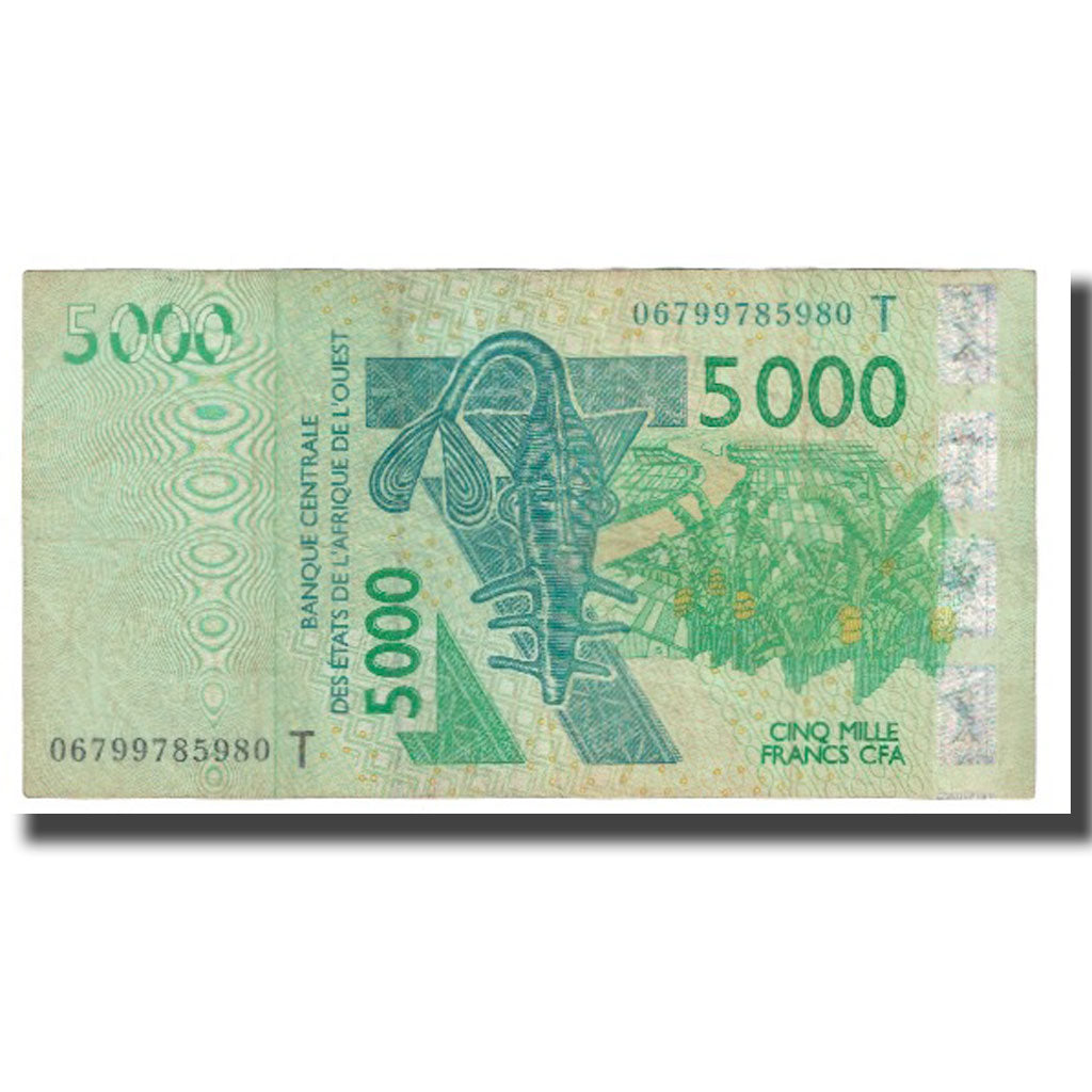 Banknote, West African States, 5000 Francs, 2003, KM:117Ab, VF(20-25)
