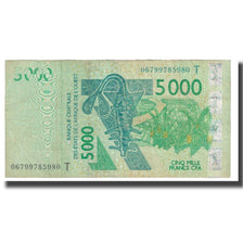 Banknote, West African States, 5000 Francs, 2003, KM:117Ab, VF(20-25)